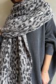 Hackney Leopard Scarf Grey /20=